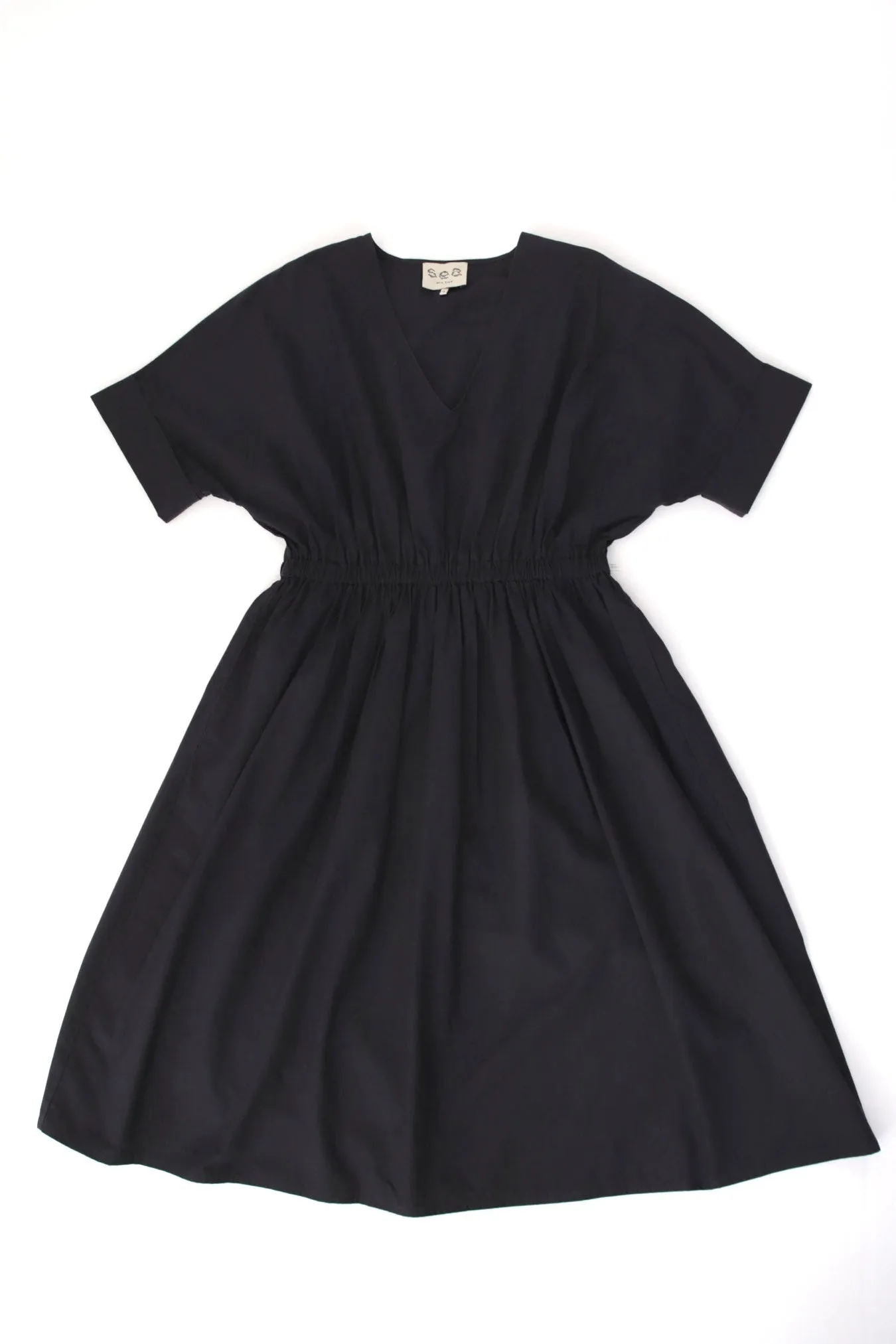 Sea Poplin Cotton Midi Dress
