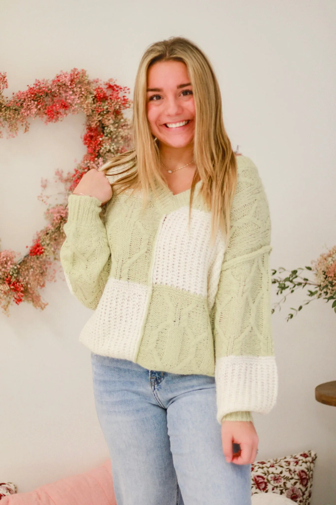 She's a Cool One Block Sweater