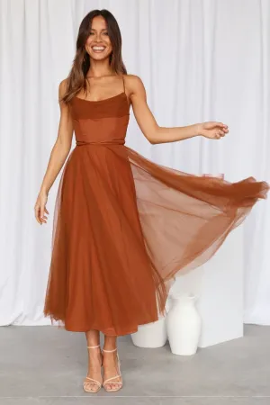 Short Coffee Brown Spaghetti Straps Party Dress