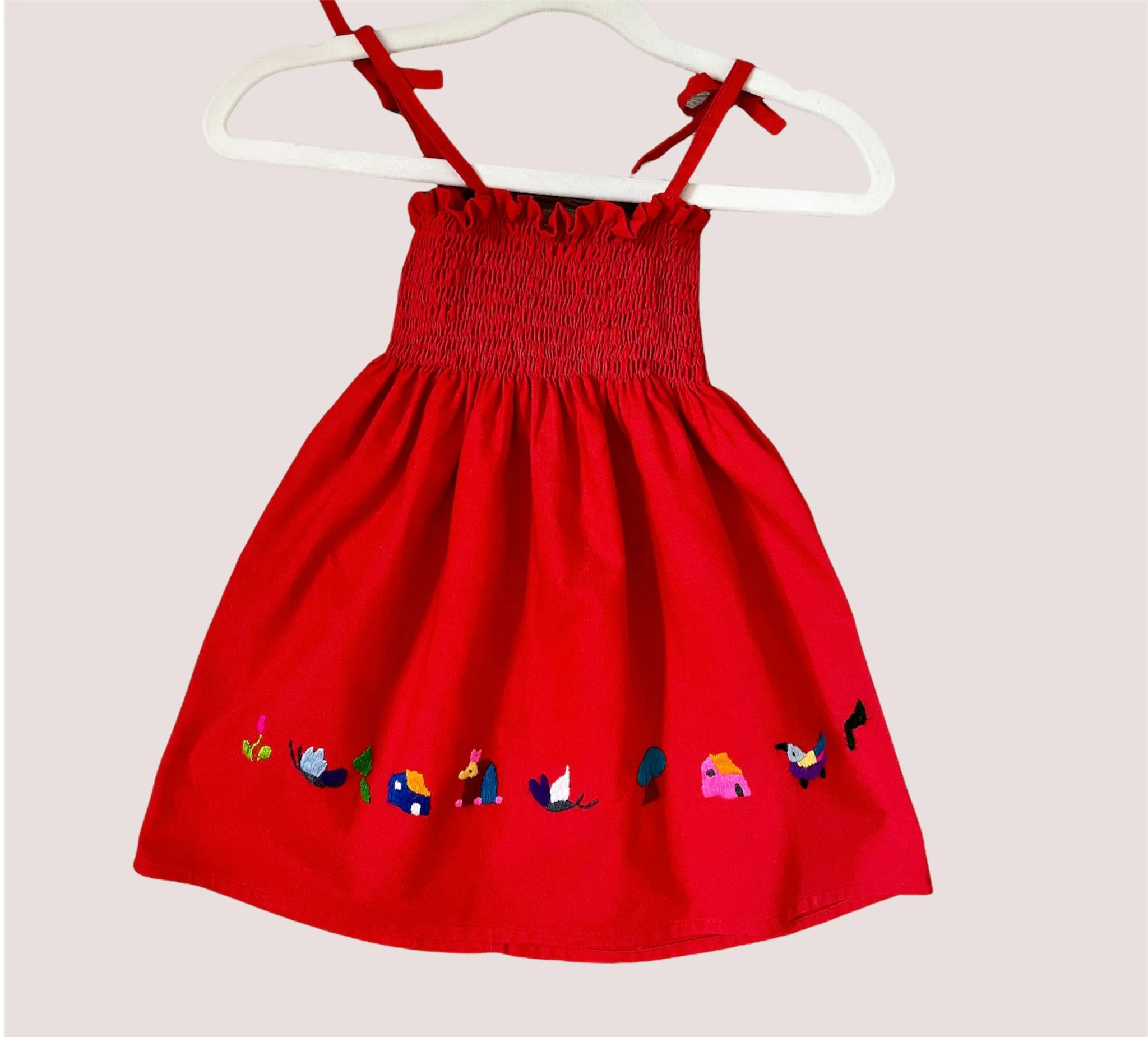 Size 1 Tube Top Baby Traditional Embroidered Dress from El Salvador