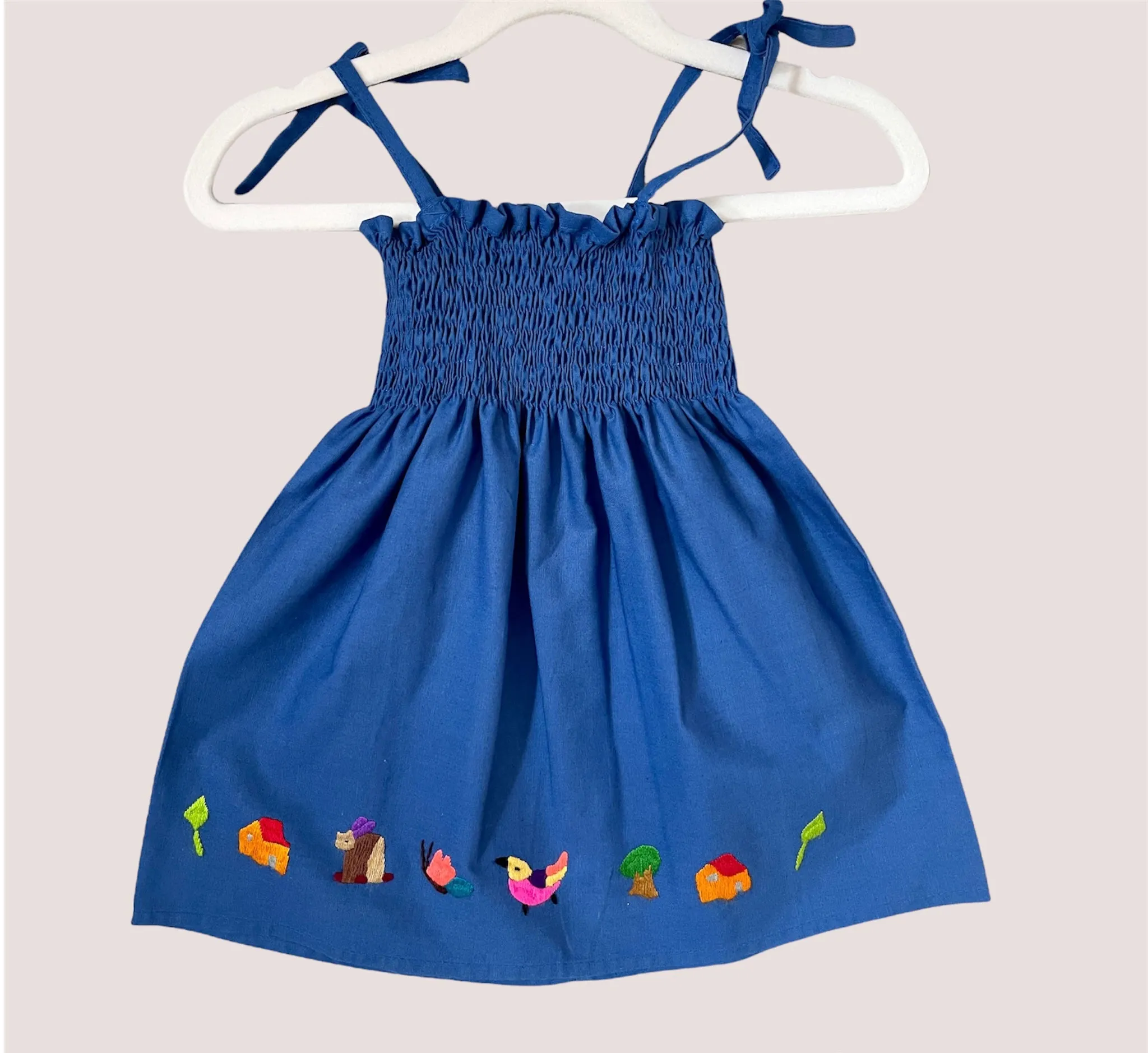 Size 1 Tube Top Baby Traditional Embroidered Dress from El Salvador