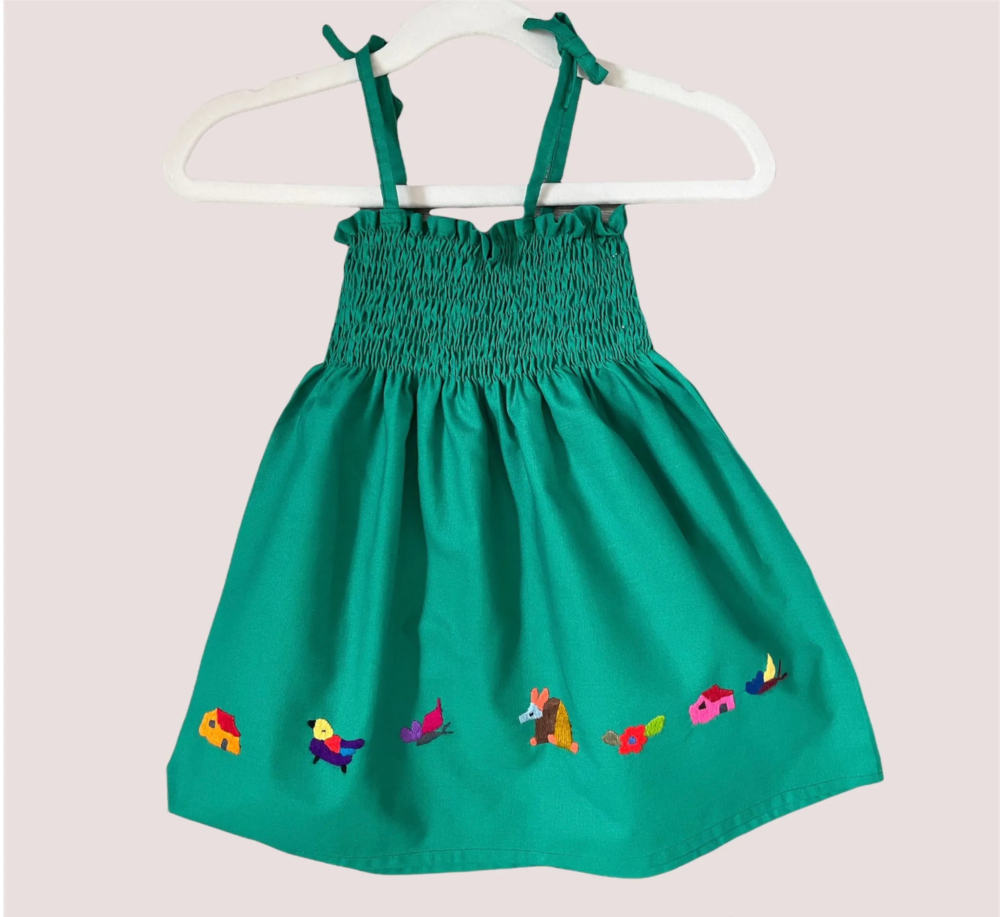 Size 1 Tube Top Baby Traditional Embroidered Dress from El Salvador