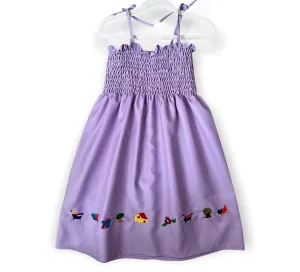 Size 6 Tube Top Traditional Embroidered Dress from El Salvador