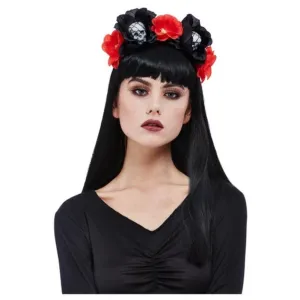 Skull Roses Headband
