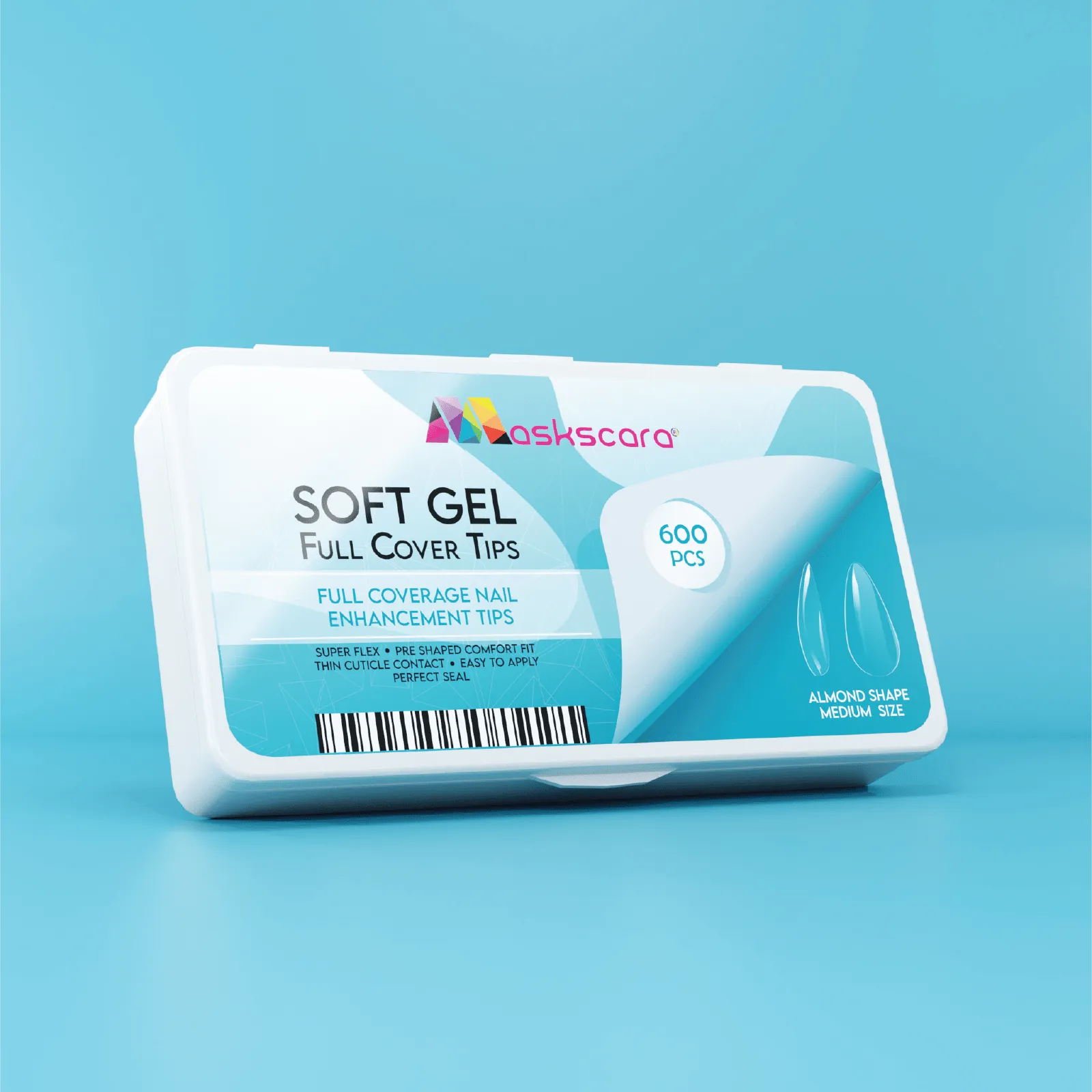 Soft Gel Tips - Full Cover (Almond Medium)