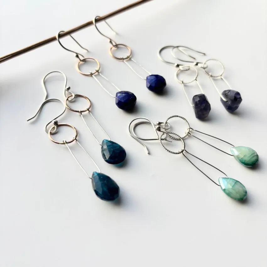 Solstice Earrings-Apatite