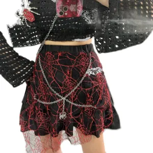 spider web chain skirt  KF83798