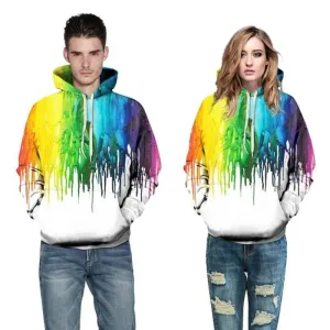Splash of Style: Rainbow Paint Hoodie – Unleash Your Vibrant Side