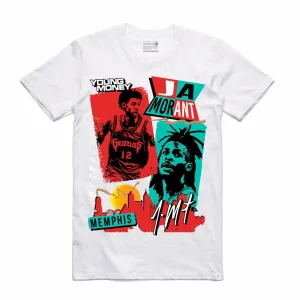 Streetwear on Demand 80'S JA MORANT TEE WHITE