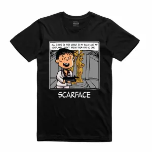 Streetwear on Demand PNUTS SCARFACE TEE BLACK