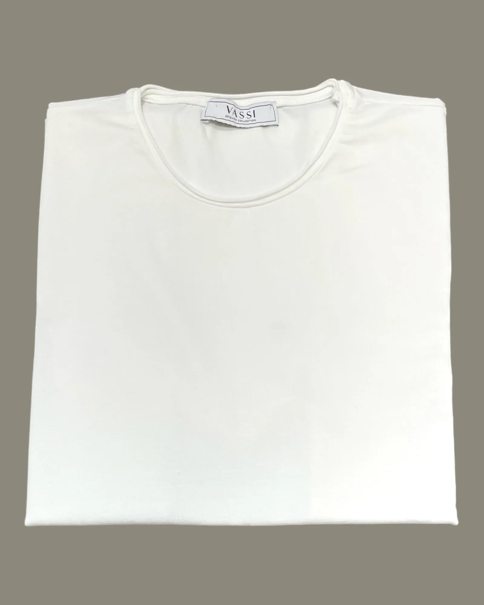 Stretch-Cotton Rolled Crew-Neck T-Shirt - Off White