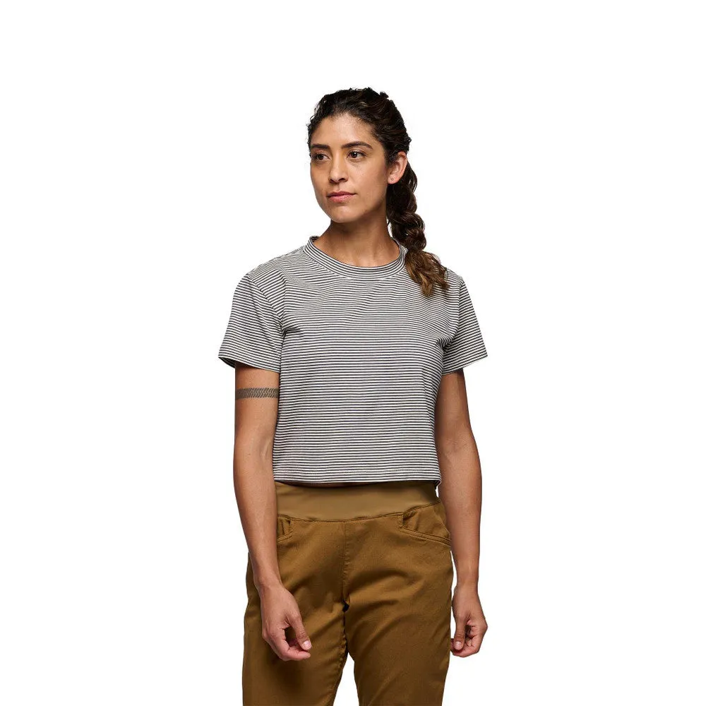 Stripe Crop Short Sleeve Tee (Women's)