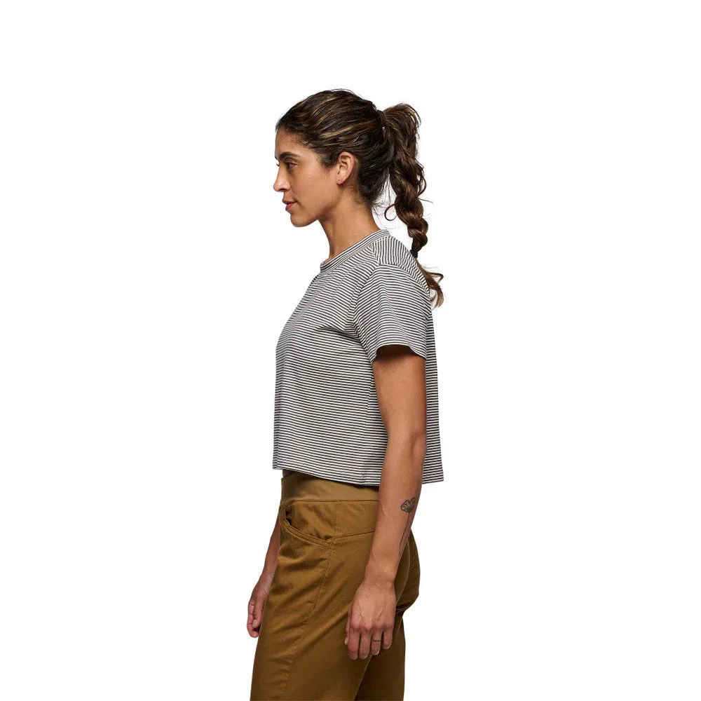 Stripe Crop Short Sleeve Tee (Women's)