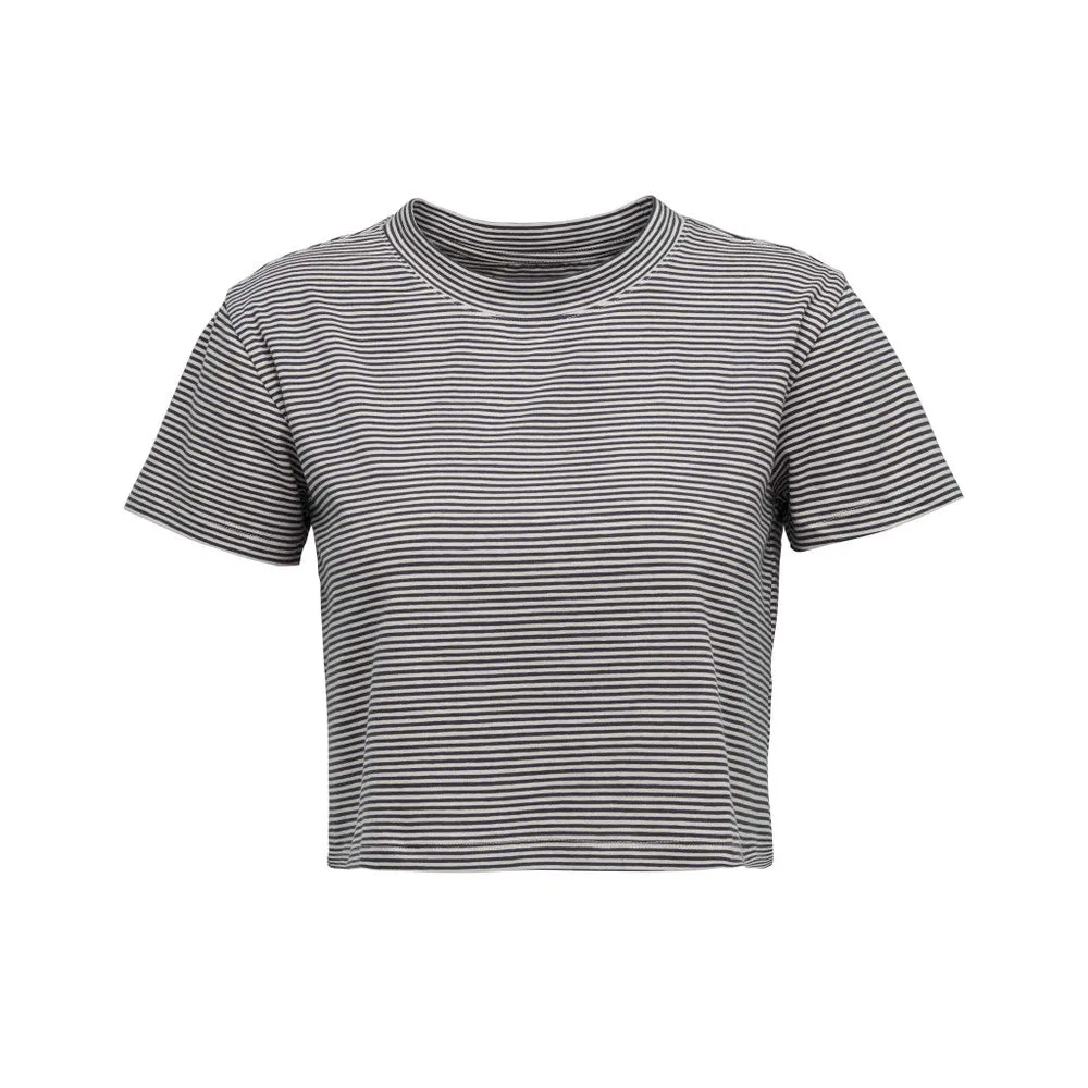 Stripe Crop Short Sleeve Tee (Women's)