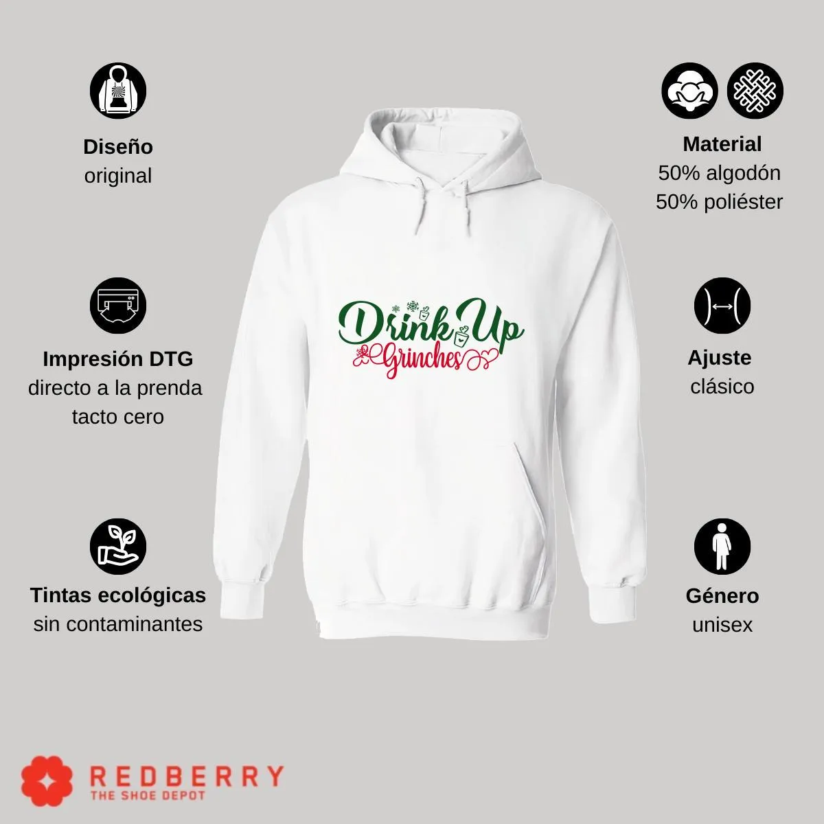 Sudadera Deportiva Hombre Navideña Hoodie 042