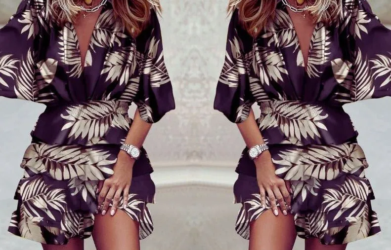 Sunniva - Chic Batwing Sleeves Woman's Dress