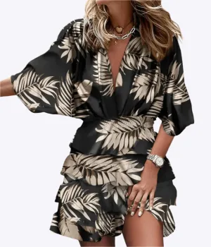 Sunniva - Chic Batwing Sleeves Woman's Dress