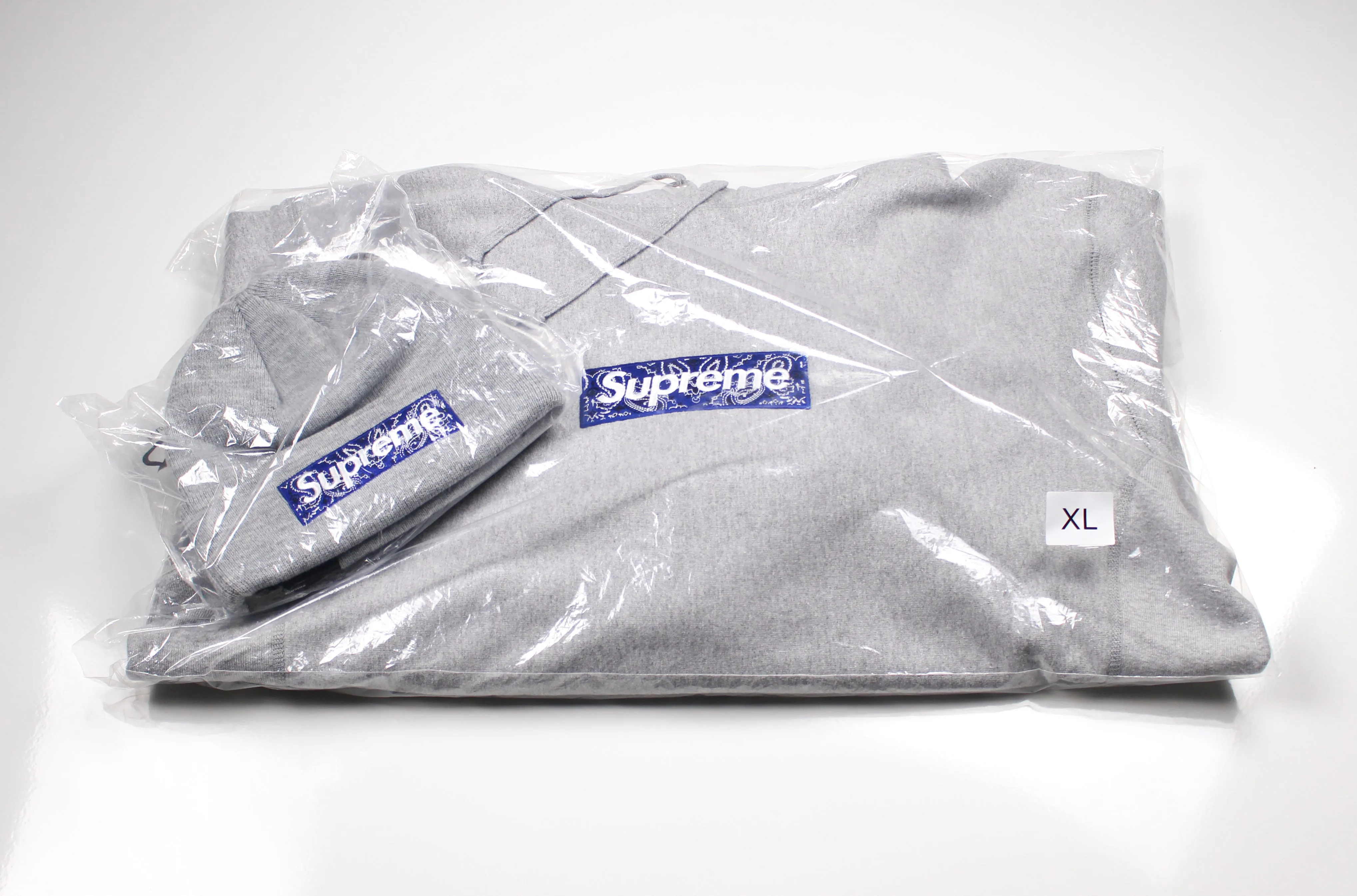 Supreme Box Logo Hoodie "Blue/Grey Bandana"