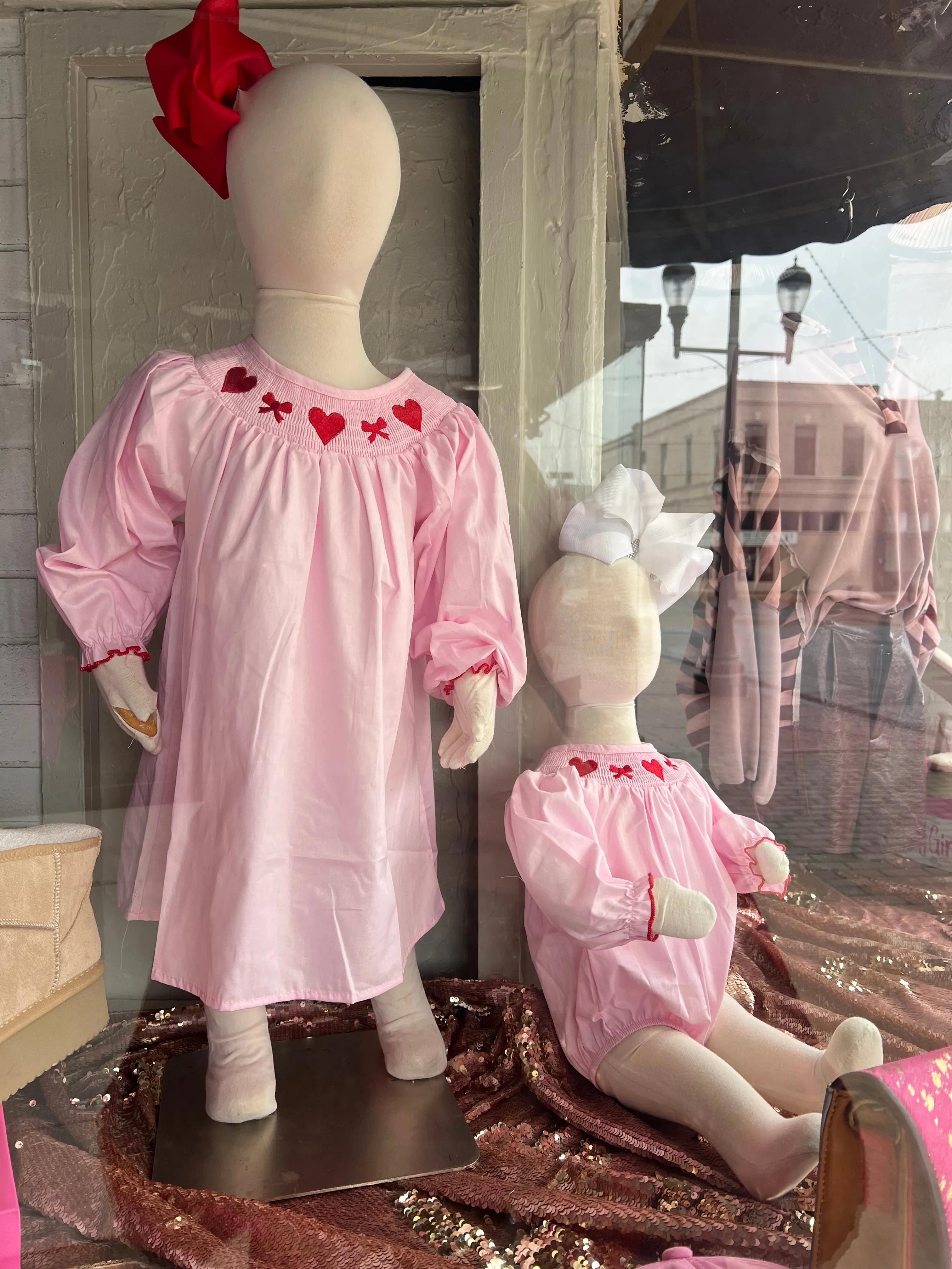 Sweetheart Smocked Dress: Light Pink