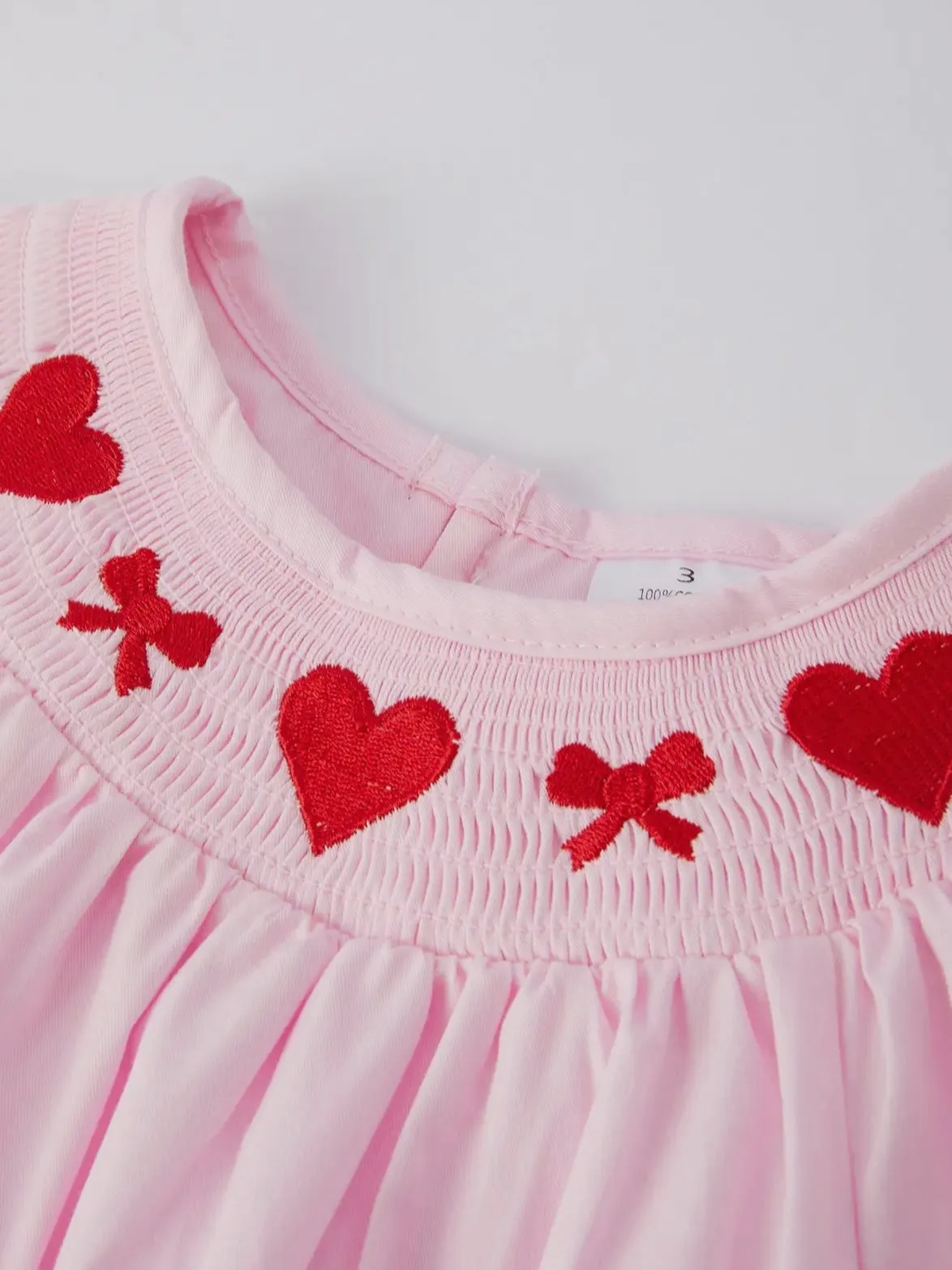 Sweetheart Smocked Dress: Light Pink