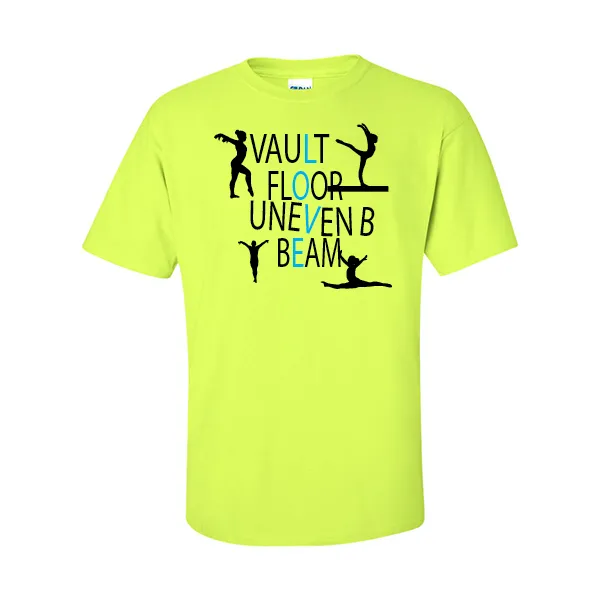 T-Shirts Vault Floor Uneven Beam Love