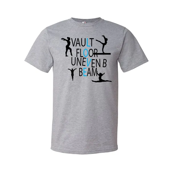 T-Shirts Vault Floor Uneven Beam Love