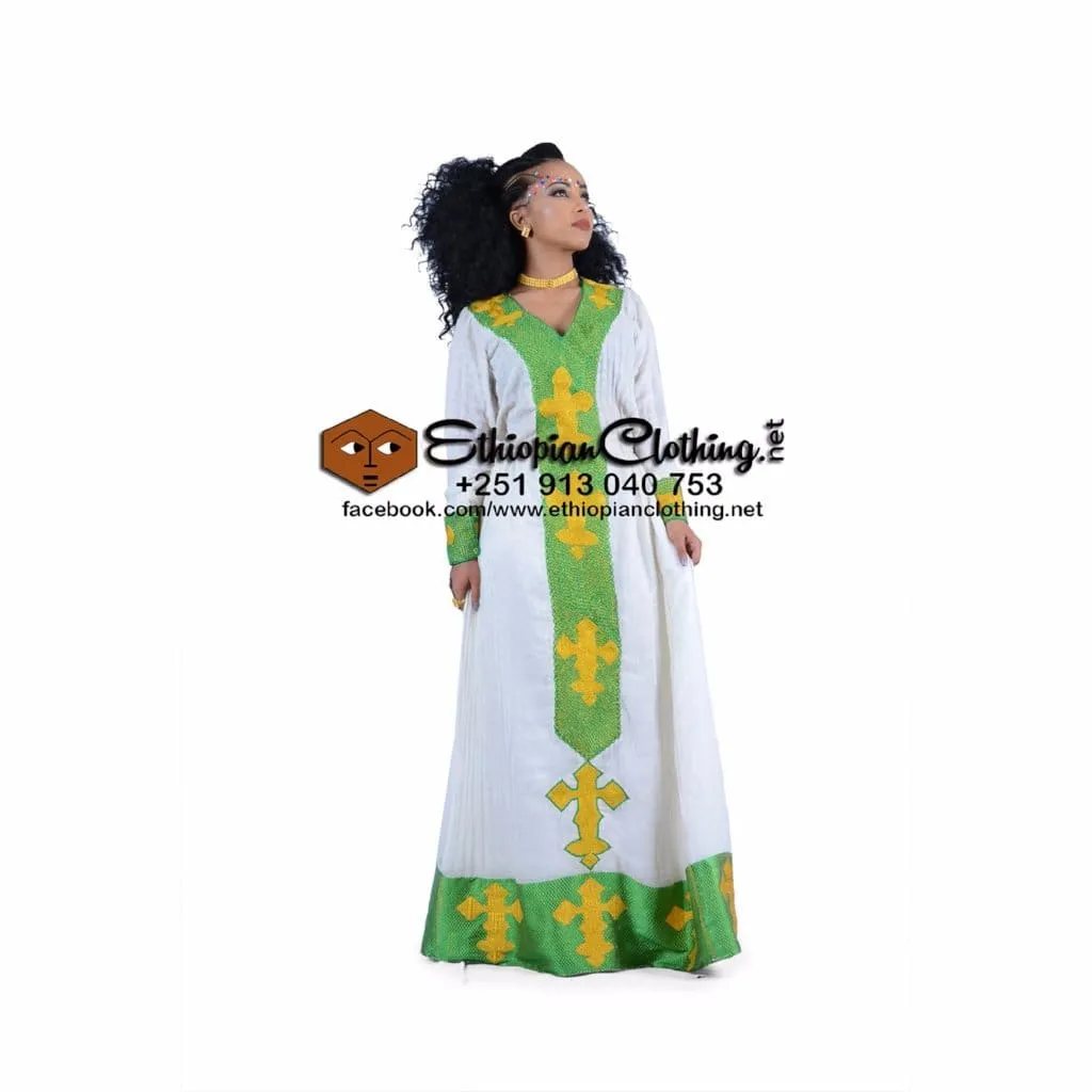 Taitu traditional habesha kemis