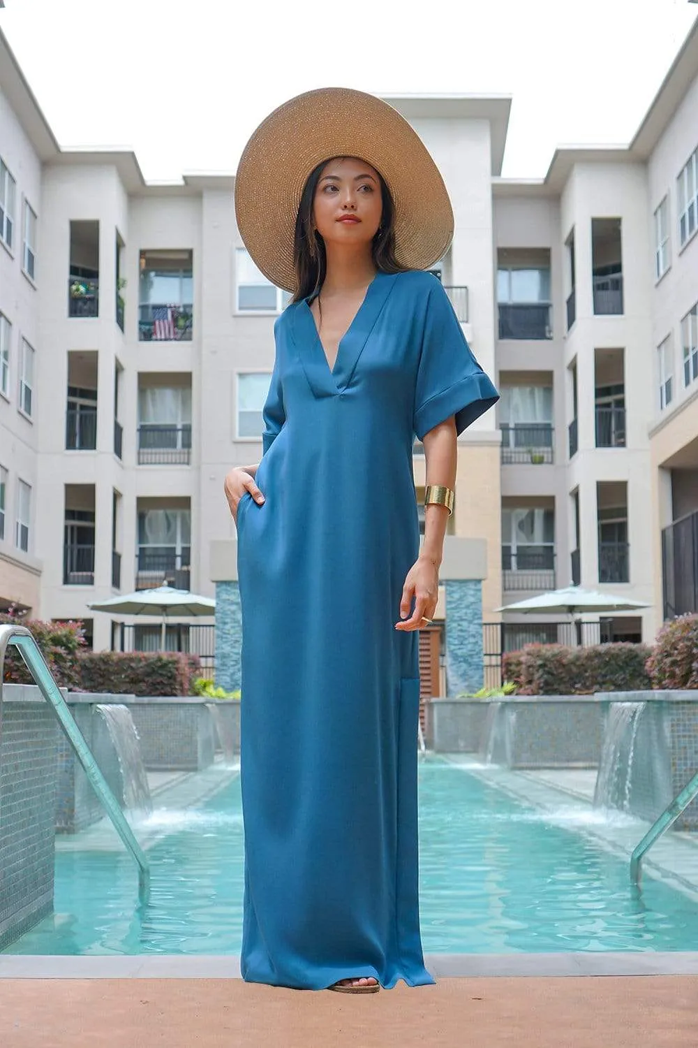 Teal Kimono Kiko Maxi Dress