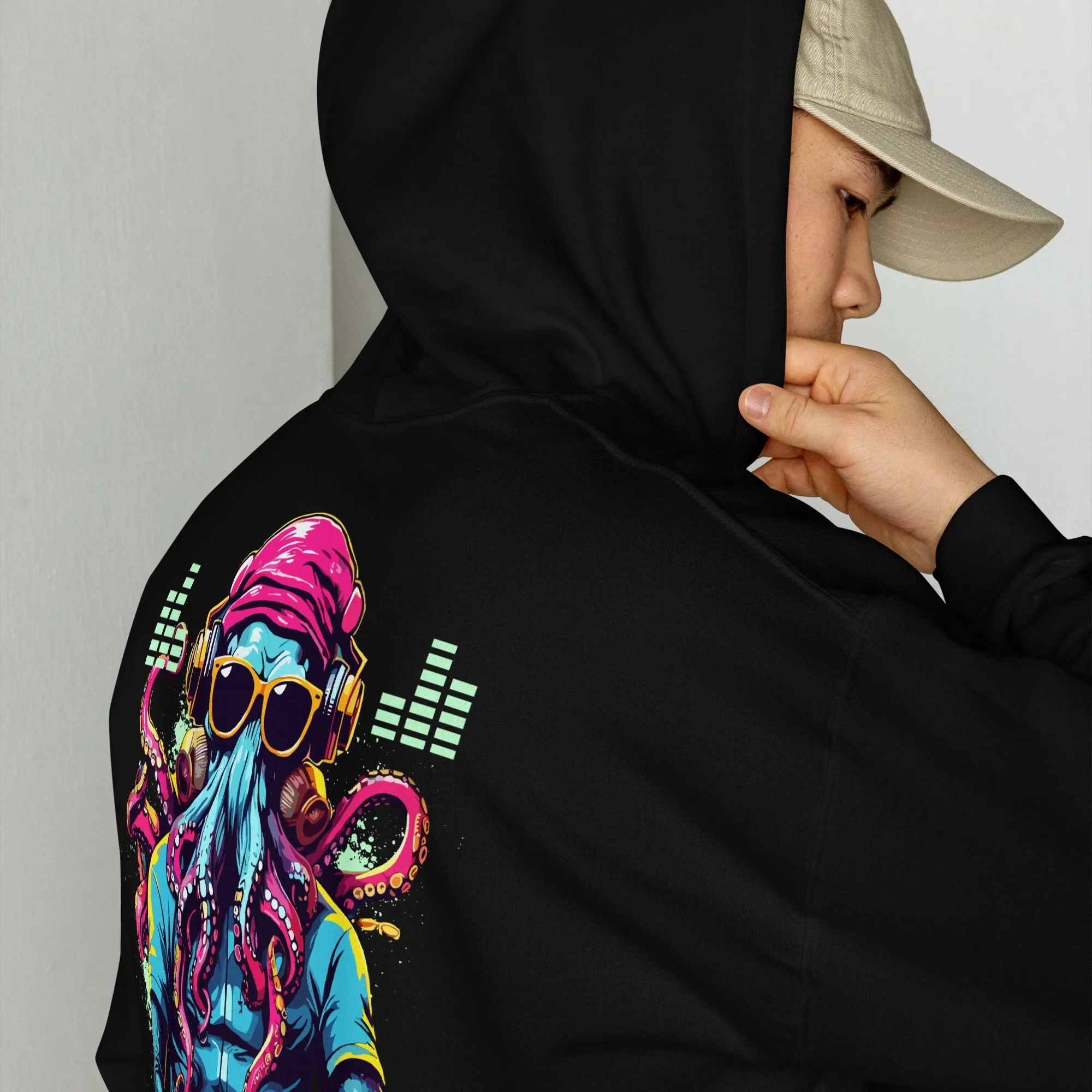Techno Hoodie | Dancefloor Pulse | Techno Octopus