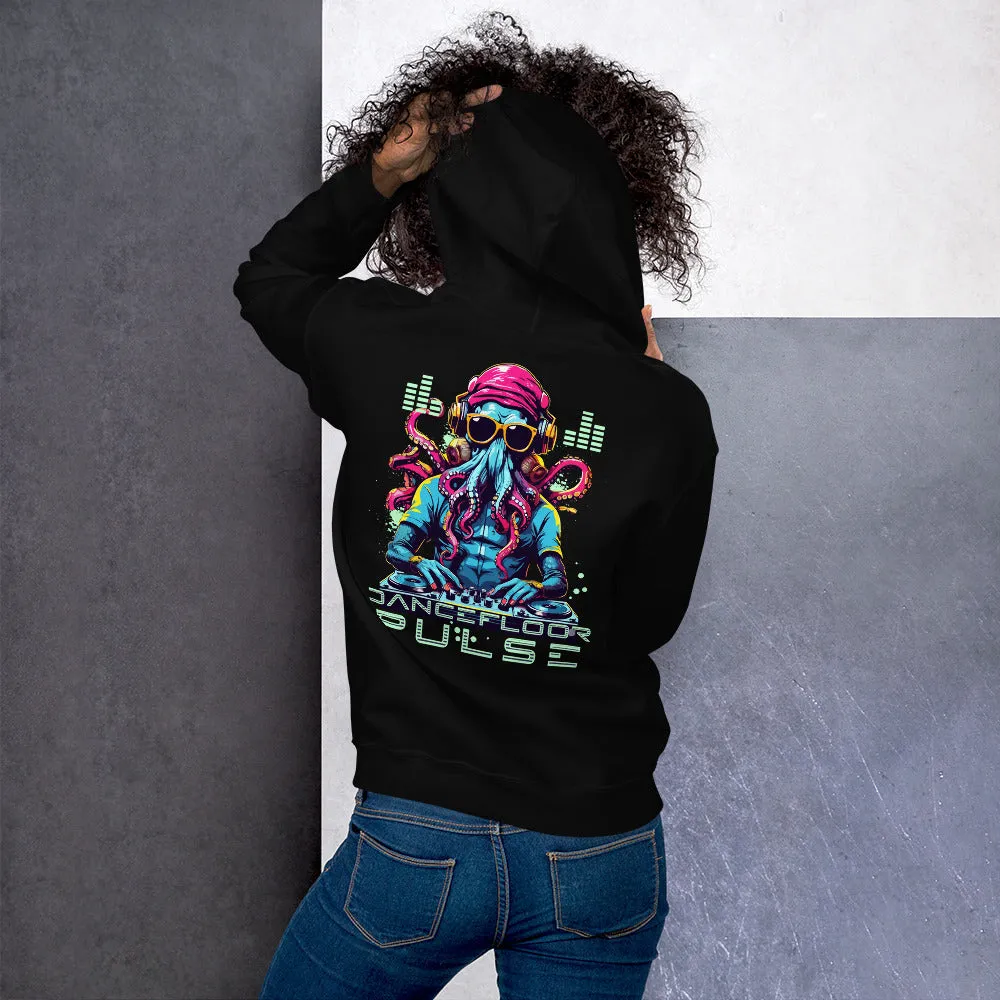 Techno Hoodie | Dancefloor Pulse | Techno Octopus