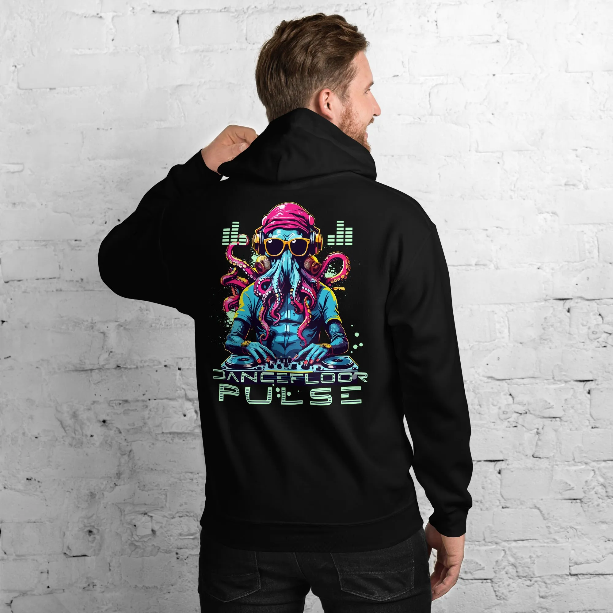 Techno Hoodie | Dancefloor Pulse | Techno Octopus