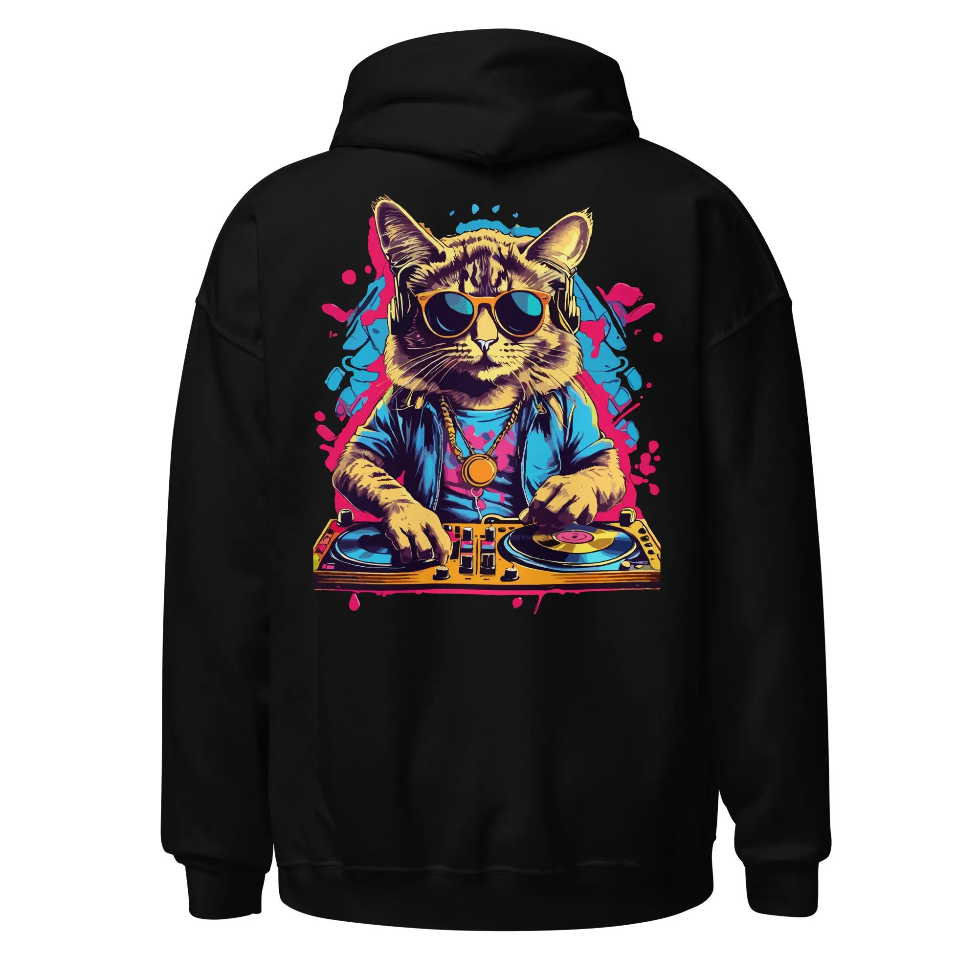 Techno Hoodie | Psychedelic DJ Cat | Techno Outfit