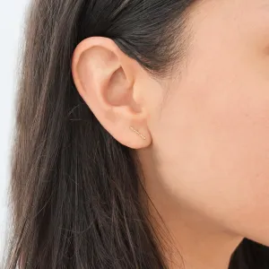 Textured Bar Stud Gold