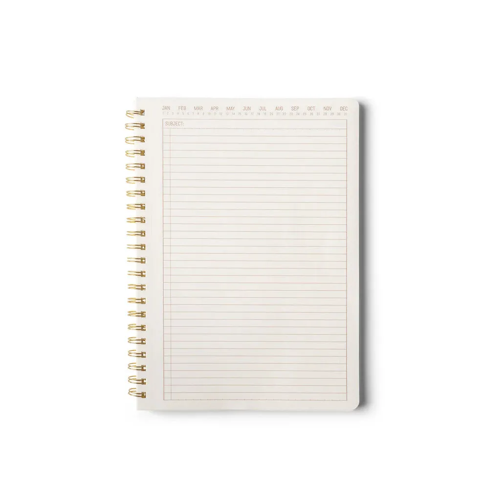 Textured Paper Twin Wire Notebook - Large Terracotta