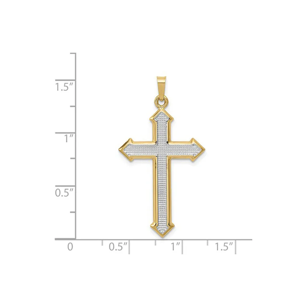 Textured Passion Cross Pendant (14K)