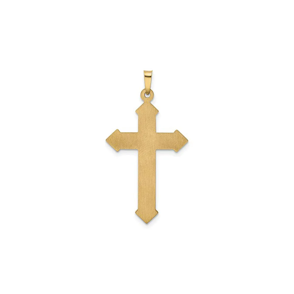 Textured Passion Cross Pendant (14K)