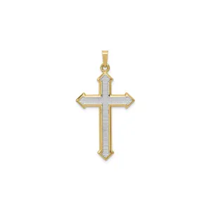 Textured Passion Cross Pendant (14K)