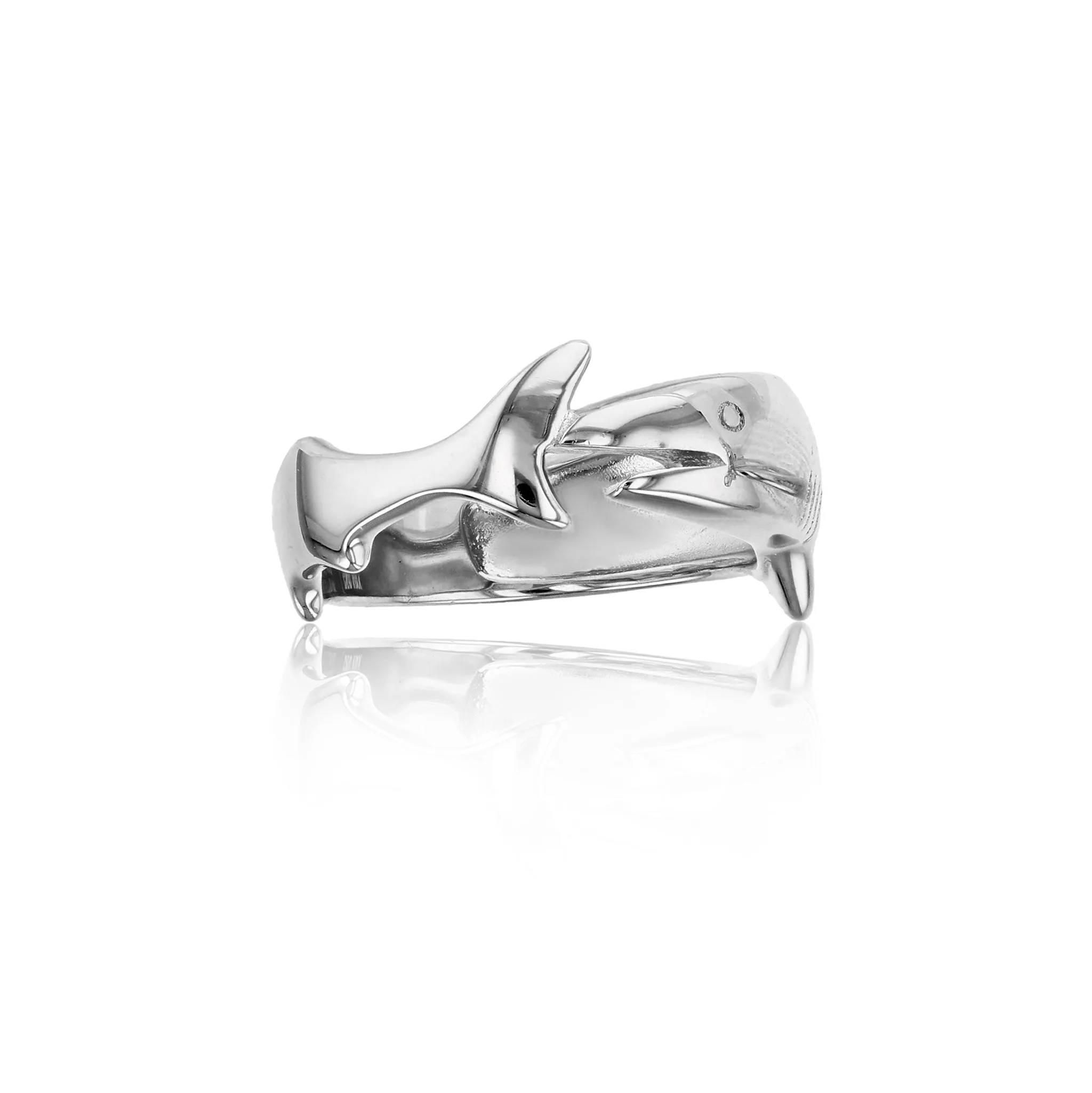 Textured Shark Ring (Silver)