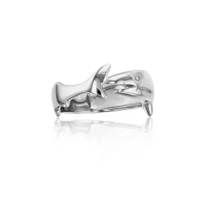 Textured Shark Ring (Silver)