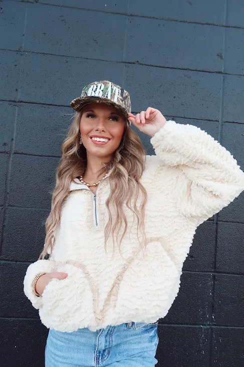 Textured Sherpa Half Zip