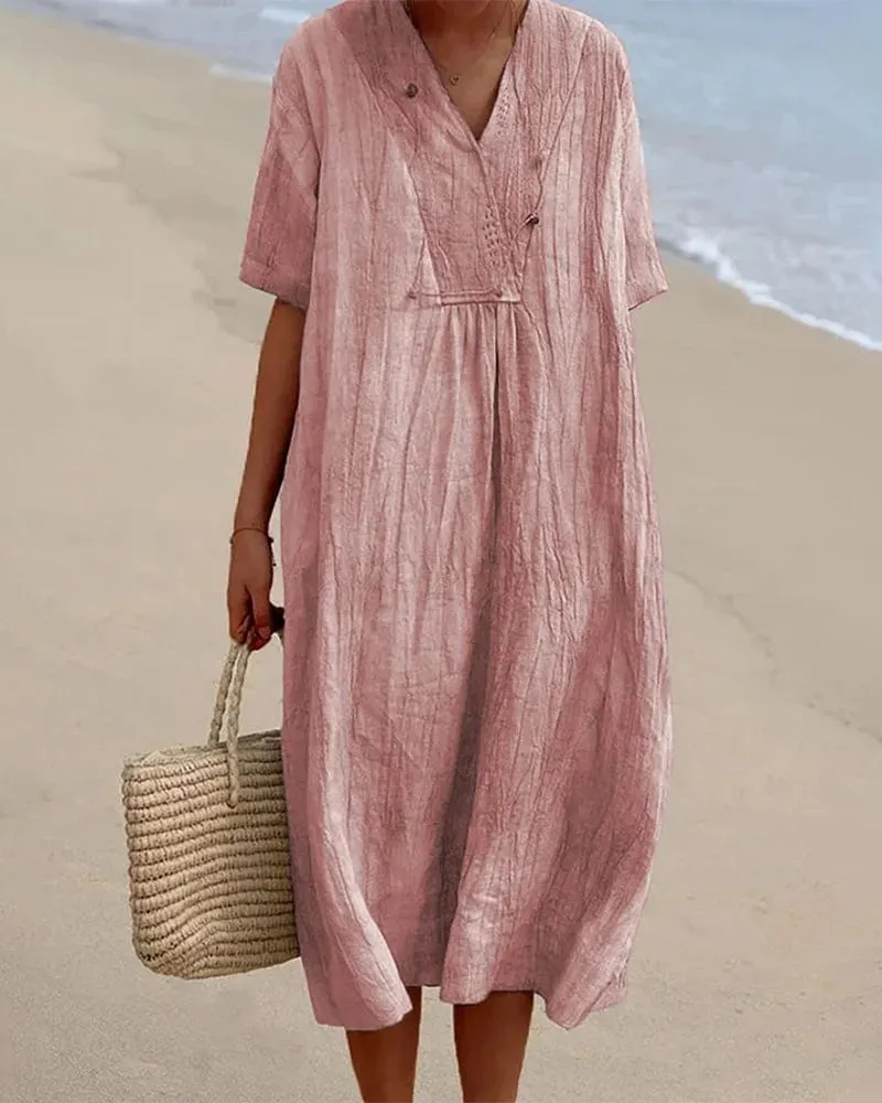 Thalassa™ - Relaxed V-Neck Dress