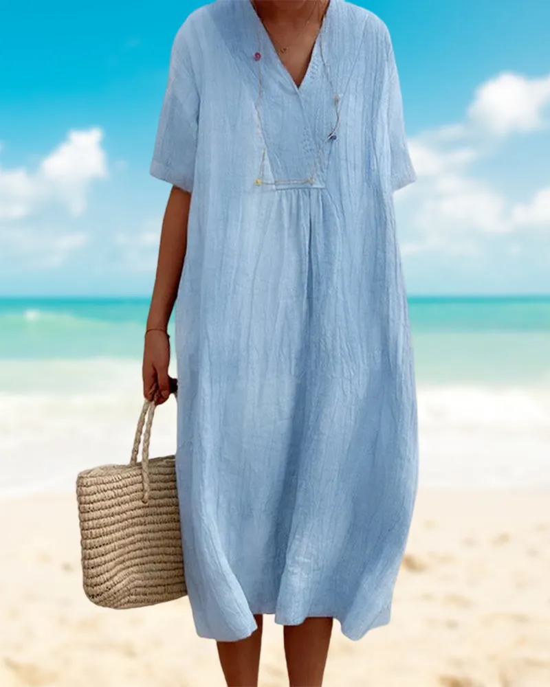 Thalassa™ - Relaxed V-Neck Dress