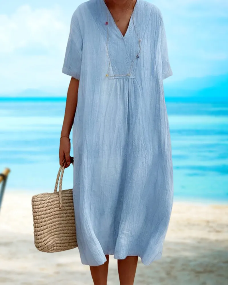 Thalassa™ - Relaxed V-Neck Dress