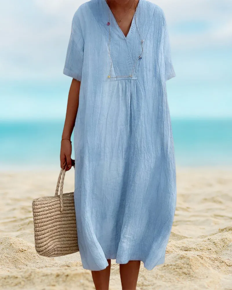 Thalassa™ - Relaxed V-Neck Dress