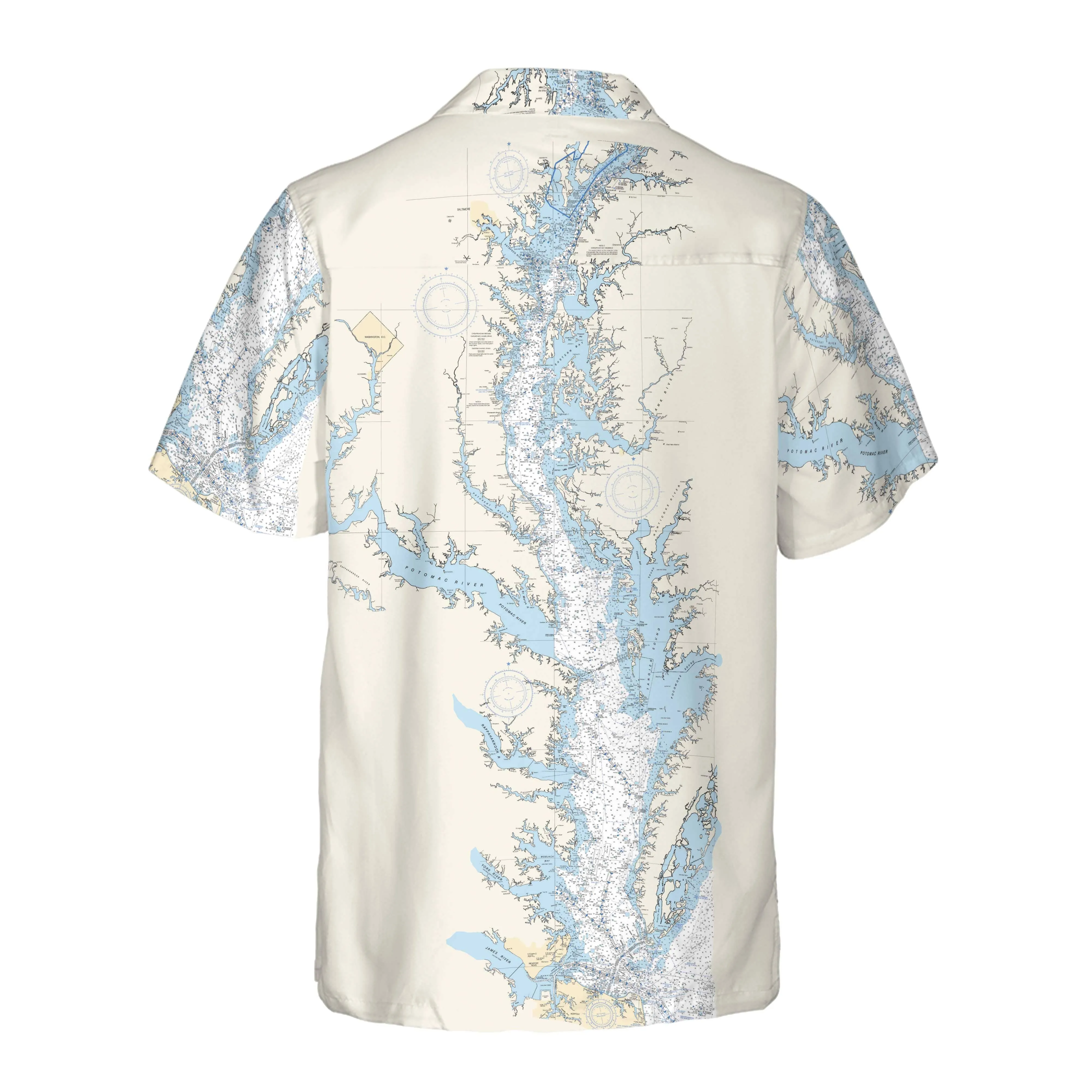 The Chesapeake Bay Nautical Adventure Coconut Button Camp Shirt