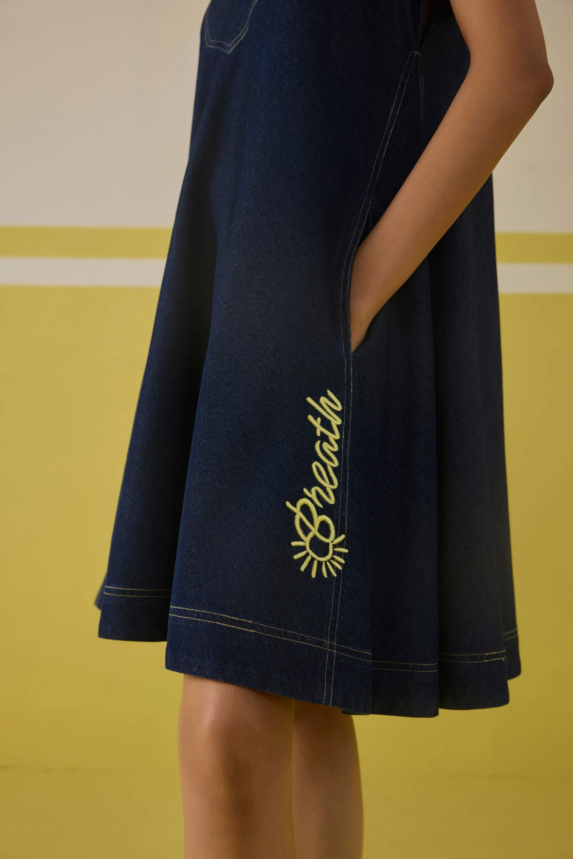 The Daisy Cotton Denim Dress