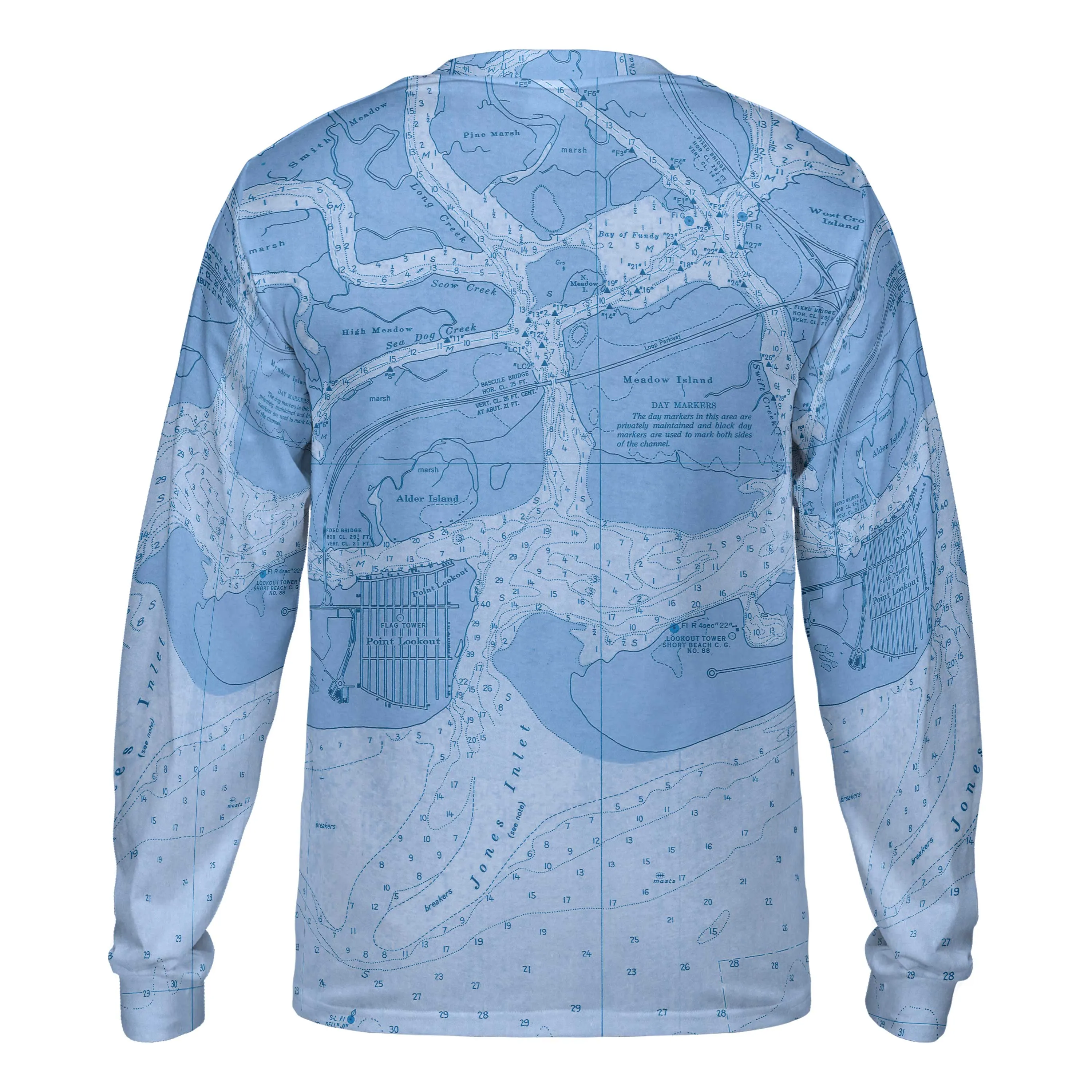 The Jones Inlet Blue Long Sleeve Tee