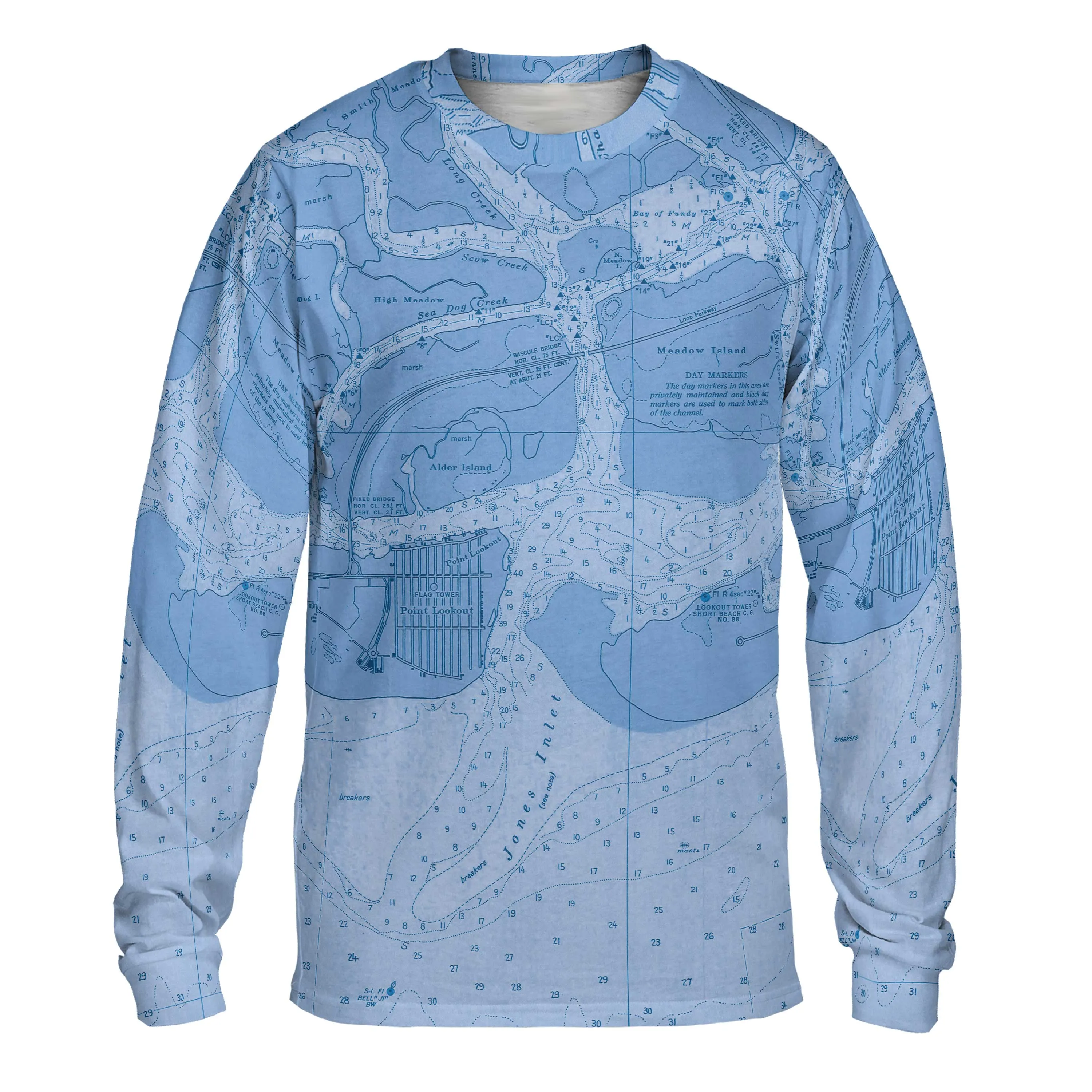 The Jones Inlet Blue Long Sleeve Tee