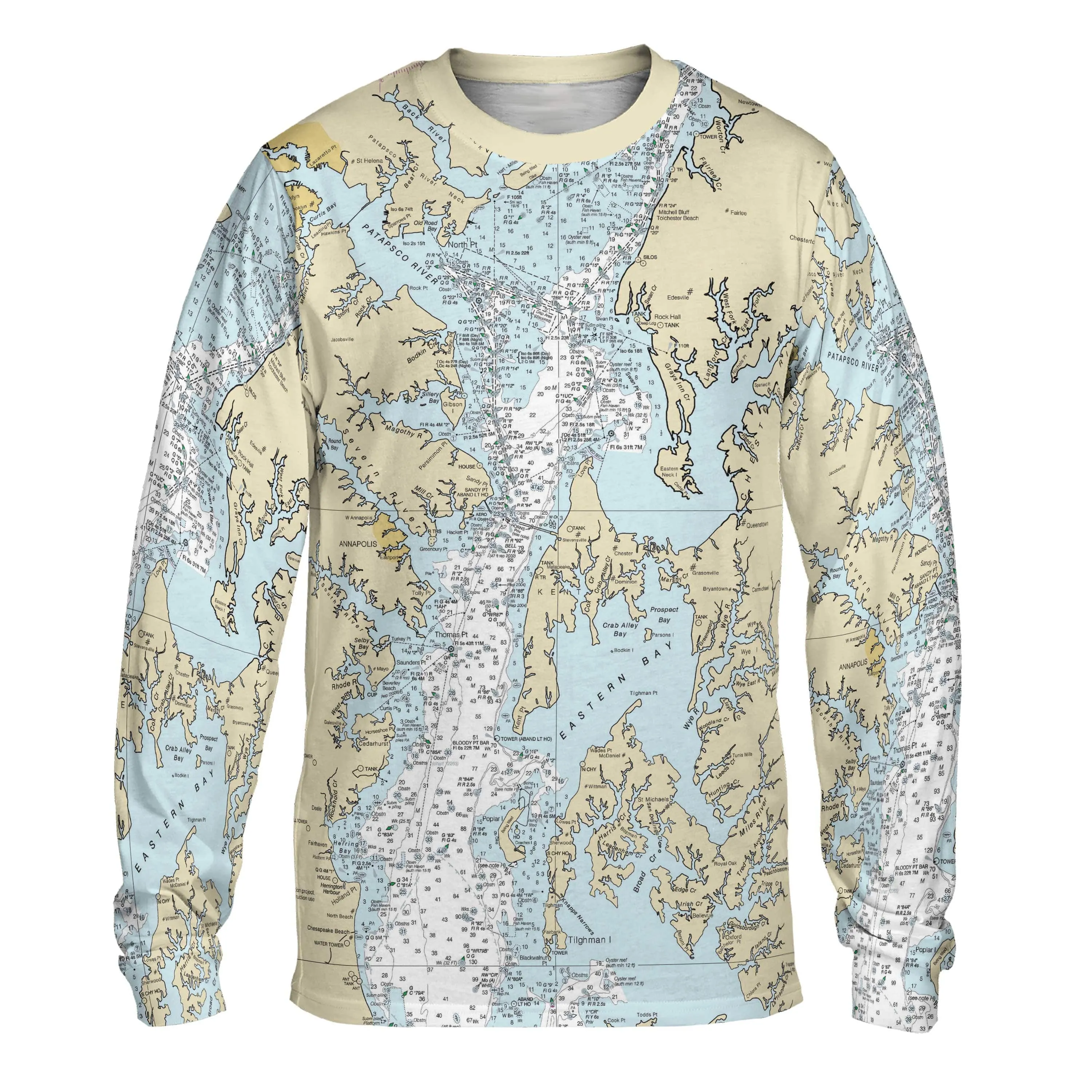 The Patapsco River to Eastern Bay Long Sleeve Tee
