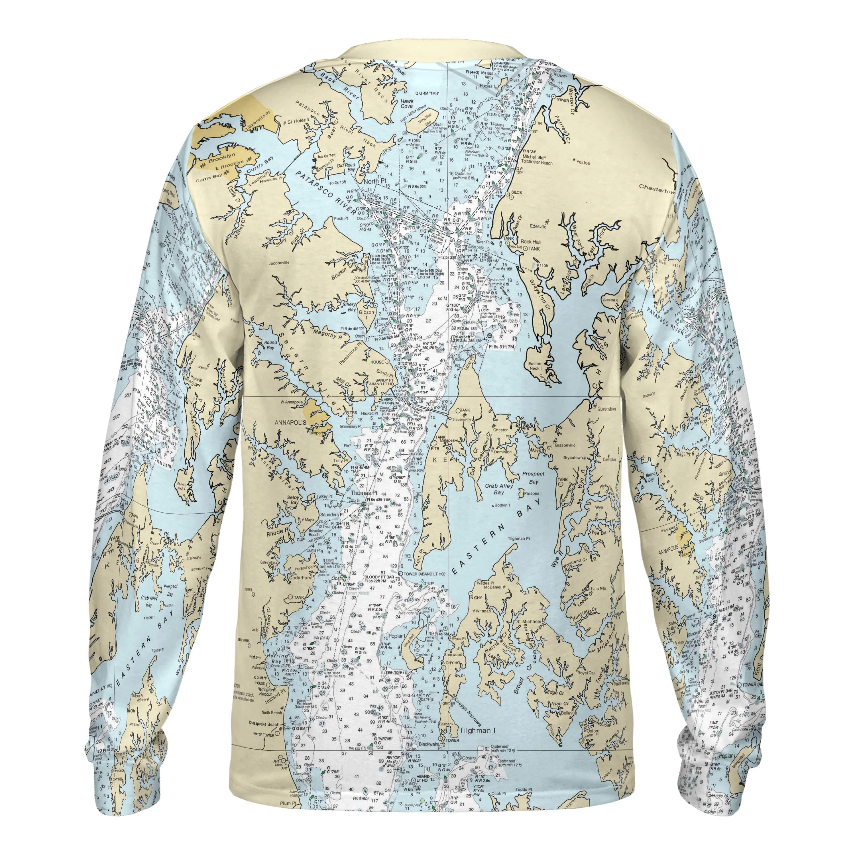 The Patapsco River to Eastern Bay Long Sleeve Tee